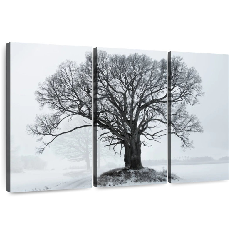 Harnek Oak Tree In Winter, 32" H x 50" W
