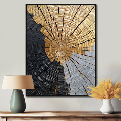 Golden Black Wood Slide Roots Of Serenity - Trees Canvas Prints