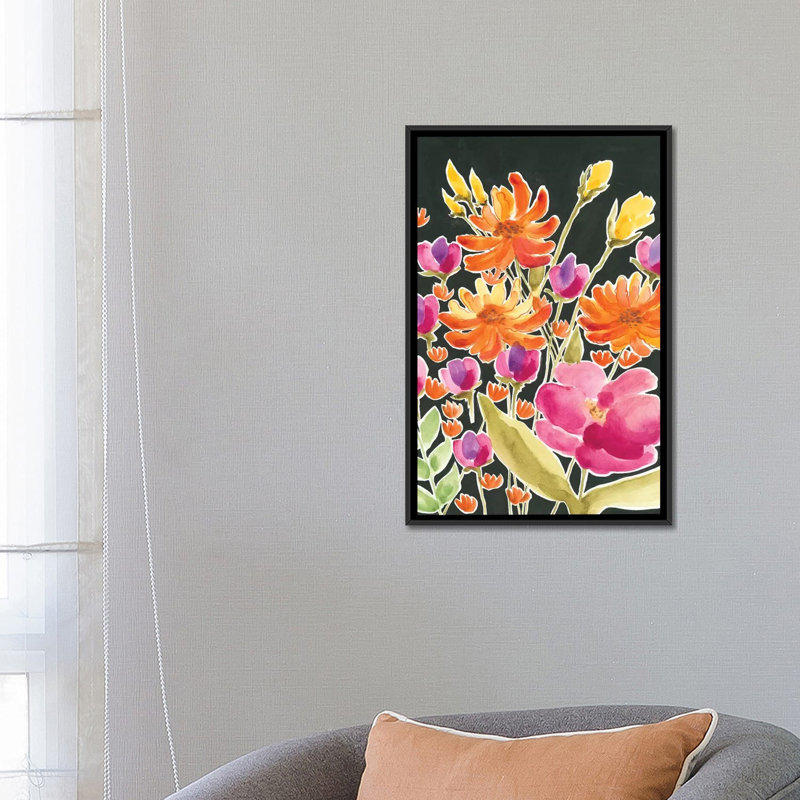 Splendid Gathering II - reproduction murale sur toile, H 26 po x l 18 po x P 1,5 po, Toile avec cadre noir