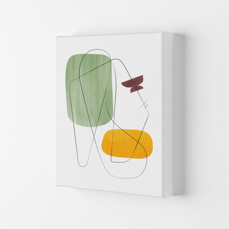 Abstraction With Grey Lines IX - Print, Wrapped Canvas, 29.7 cm H x 21 cm W x 4 cm D