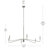 Pilar Extra Large Brushed Nickel 6-Light Chandelier-127380271