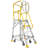 4 Step 375Lbs Aluminum Rolling Platform Ladder