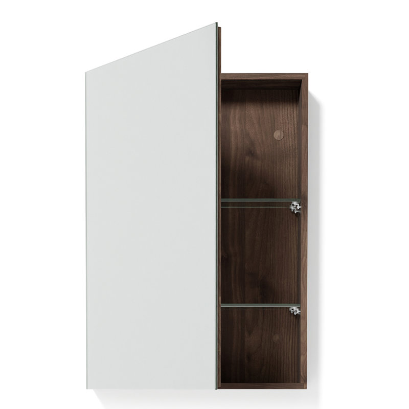 17'' W Mirrored Medicine Cabinet, Oyster White