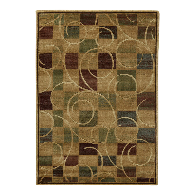 Tapis beige en laine Sonya, Rectangle 3 pi 6 po x 5 pi 6 po