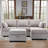 Dilen 5 - Piece Upholstered Sofa Modular Storage Couch & Ottoman-1257649983
