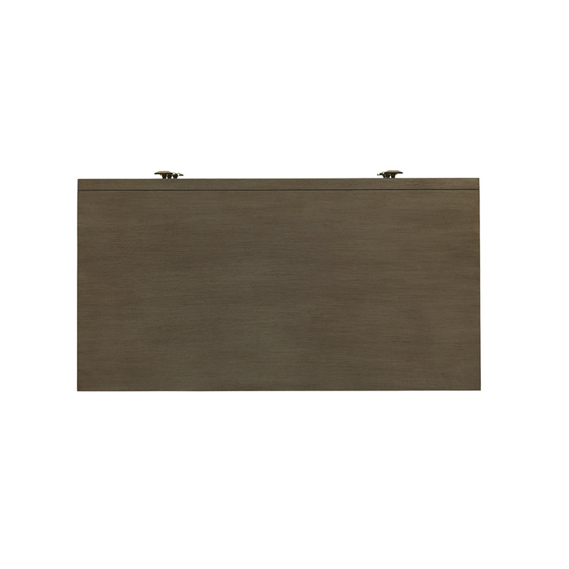 Transitional Brown and Silver Mirrored 3-Drawer Nightstand