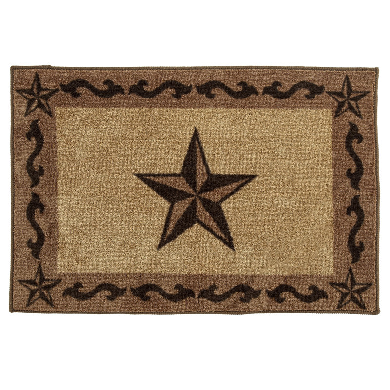 Tapis de salle de bain Rustic Star, Chocolat