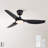 Homelover 52 inch Outdoor IP66 Waterproof Mordern Black with Black Blades Integrated LED Propeller Ceiling Fan With Light 3 Blades-602788683