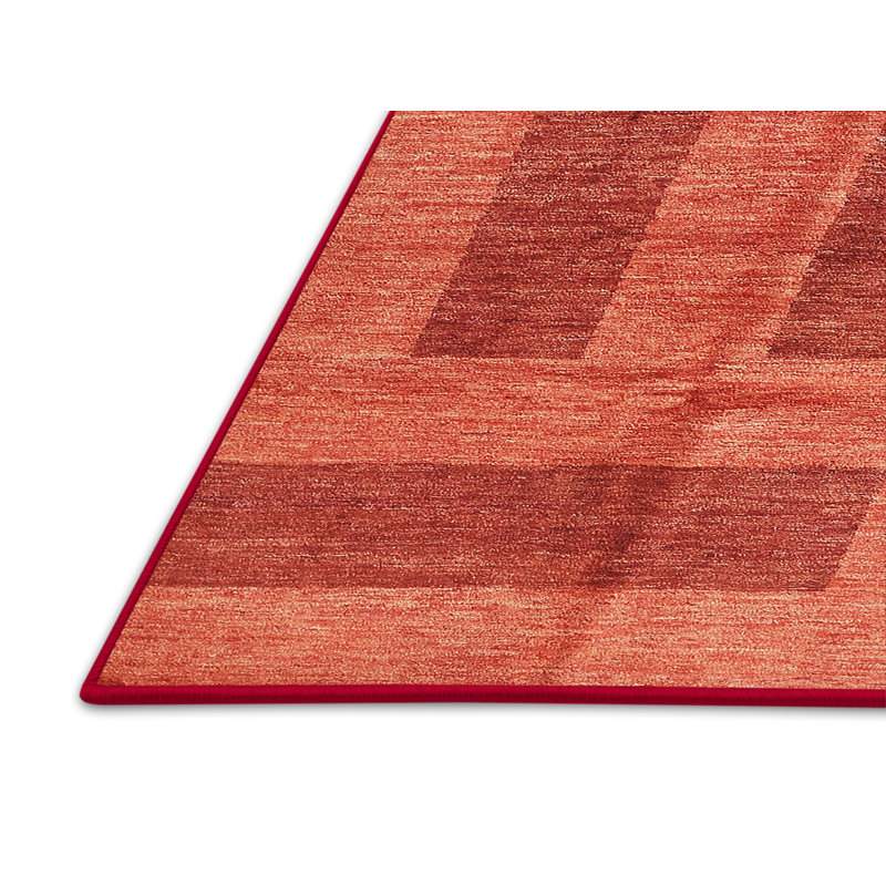 Tapis de zone rouge contemporaine, Rectangle 8 pi x 12 pi