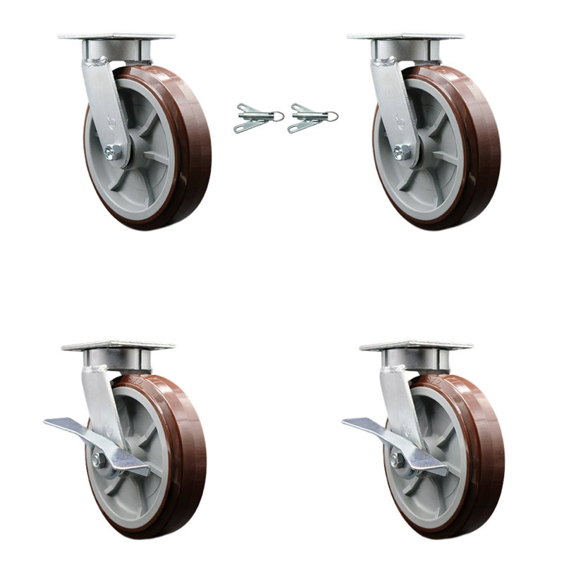 4 Piece Poly on Polyolefin Caster Set