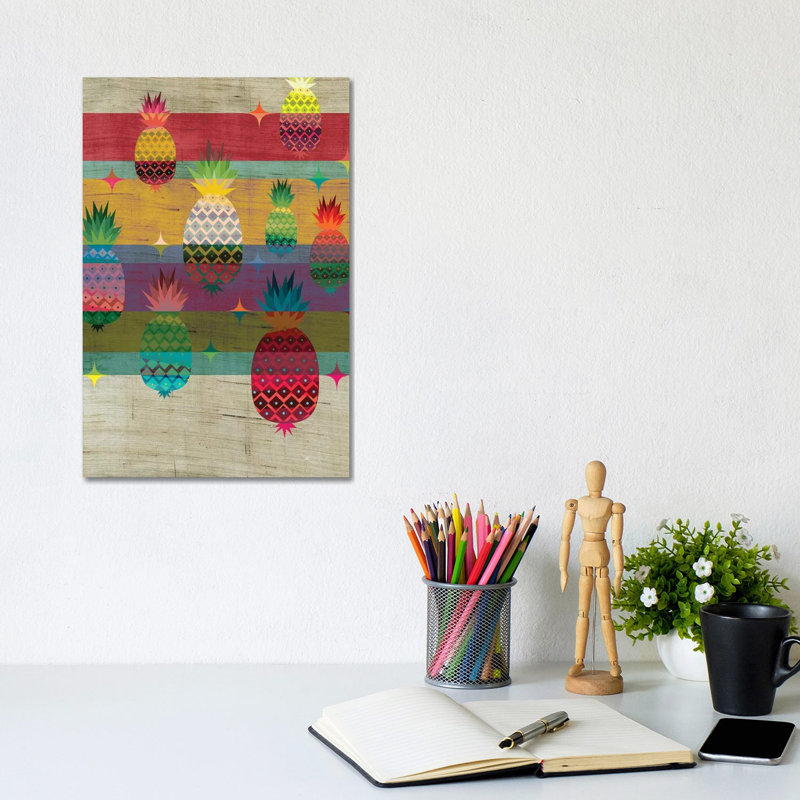 Pineapple by Chhaya Shrader - Wrapped Canvas Print, 20.32 cm H x 30.48 cm W