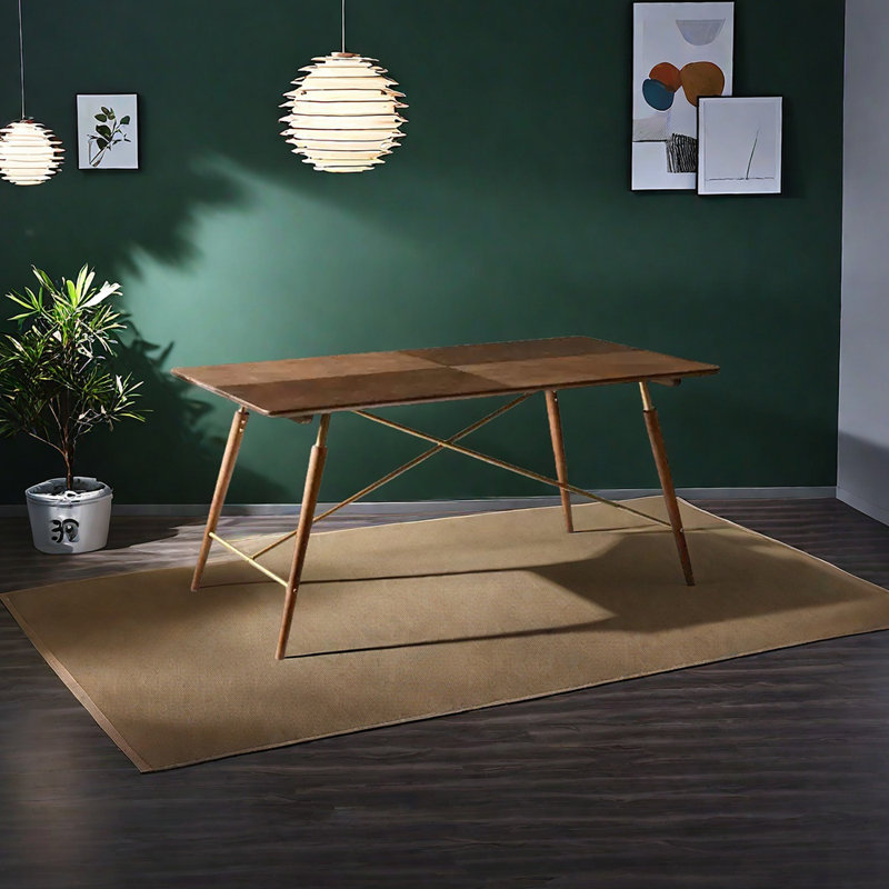 Solid wood stable dining table, 29.53"H x 62.99"L x 31.5"W
