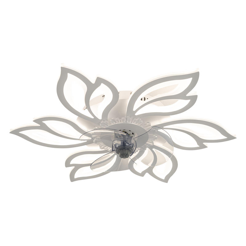 Ceiling Fan with LED Lights, White