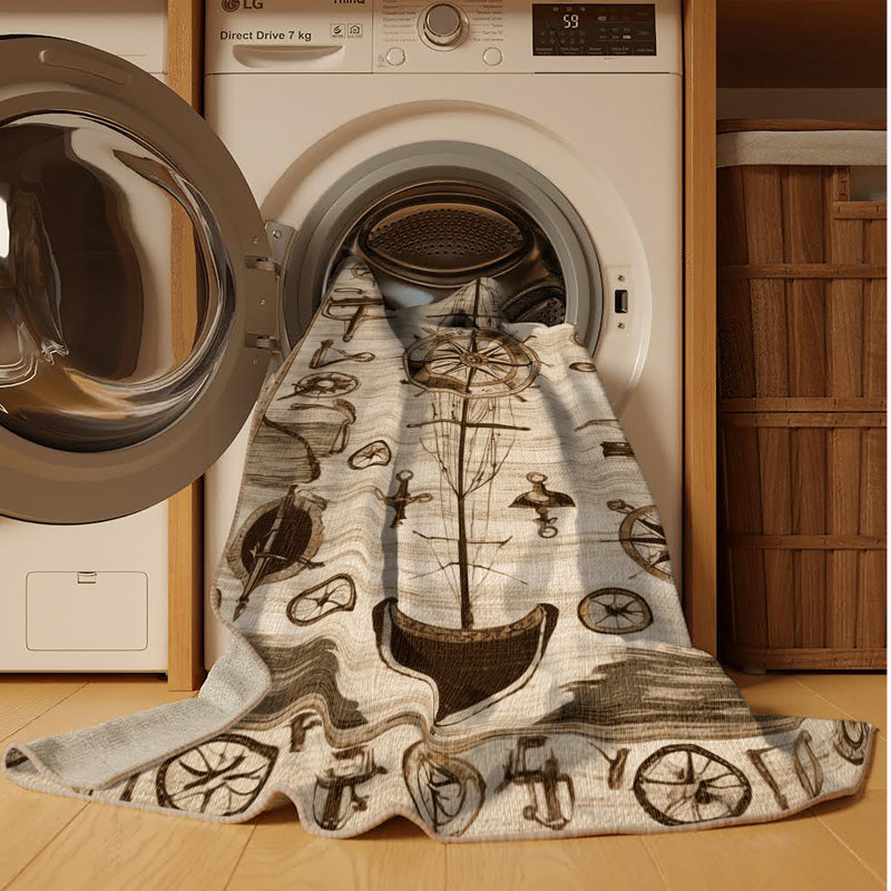 Tapis nautique historique lavable, Carré 4 pi