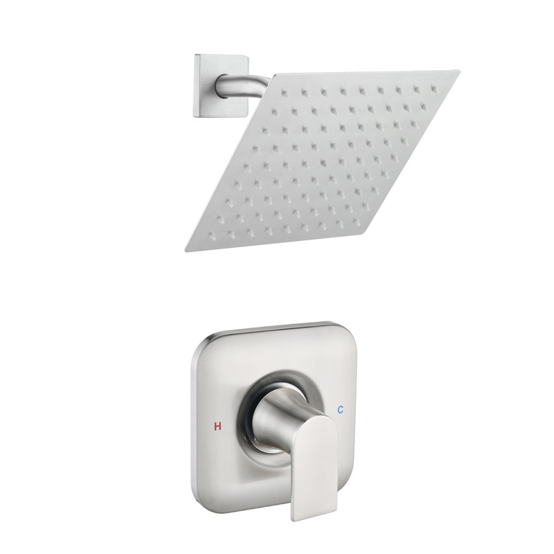 Remplacement de l'ensemble de garniture de robinet de douche Moen, pomme de douche à pluie haute pression 8 po, poignée de douche