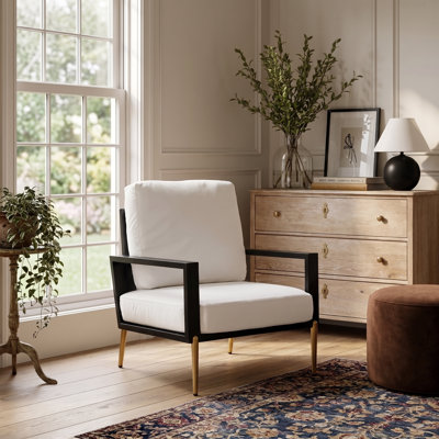 Floral Accent Chair, Velvet Lounge Arm Chair With Solid Wood Frame, Upholstered Living Room Chairs With Metal Legs