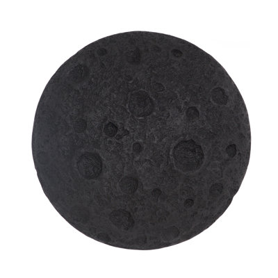 Crater Wall Art, 22", Black Stone