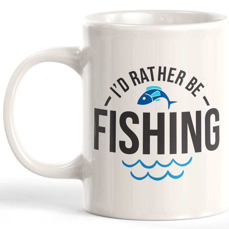 Tasse à café I would be be Fishing, Céramique, 11 oz