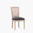 French Style Solid Wood Frame Fabric Square Back Dining Chair,set Of 2-551906121