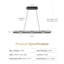 Lustre linéaire 38 po à DEL noir mat, hauteur réglable 3000K blanc chaud réglable, compatible avec les plafonds inclinés, homologué ETL / cETL