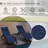 Outdoor Chaise Lounge Set of 3, Reclining Patio Chairs with Side Table, Poolside Tanning Chairs with Armrests and Headrest, All-Weather Outdoor Furniture for Backyard, Deck, Navy Blue-2086575672