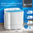 Portable Twin Tub 18Lbs Washing Machine With Drying Rack And 10 Hangers, 11Lbs Washer Mini Compact Laundry Machine With 7Lbs Spinner, Semi-Automatic Washer Combo For Dorms, Apartment, Blue-121082498