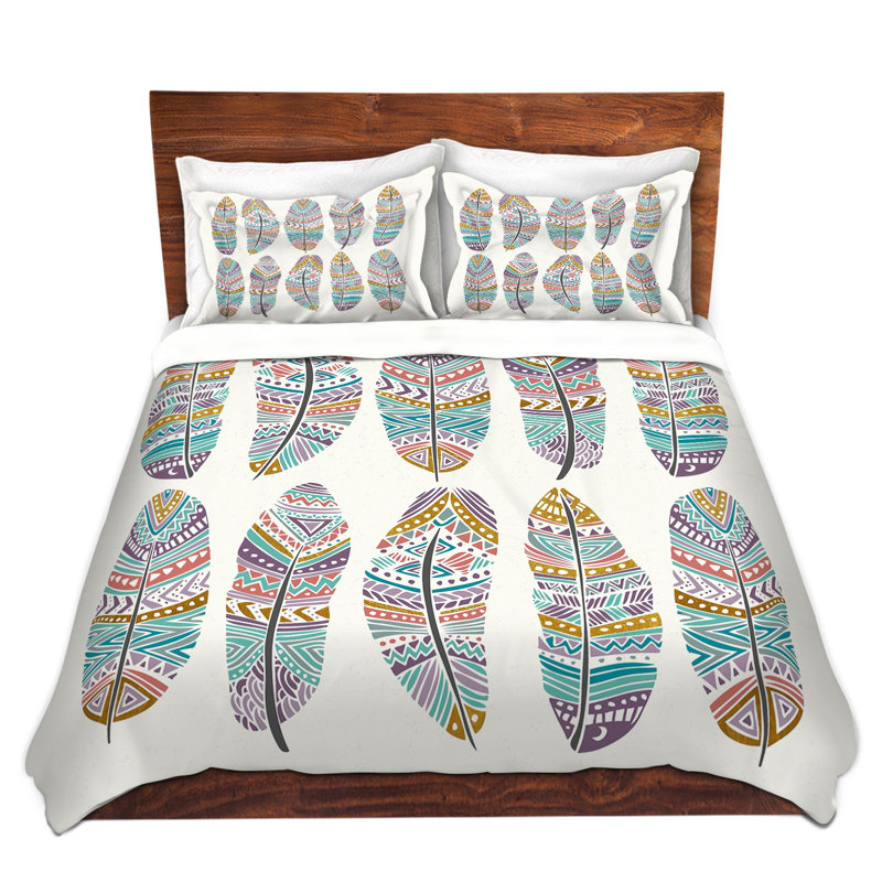 Housses de couette en microfibre Pho, Housse de couette simple + 1 taie décorative stan