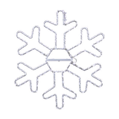  LED Pure White Snowflake 12 in. Hanging Decor