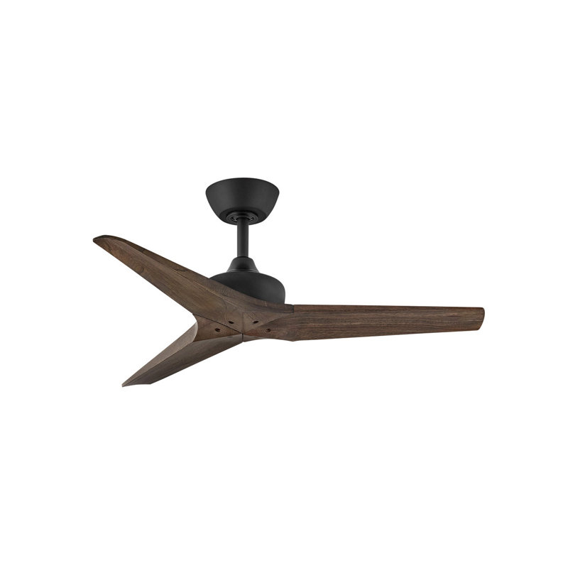 Chisel 44" Fan, Matte Black, Walnut