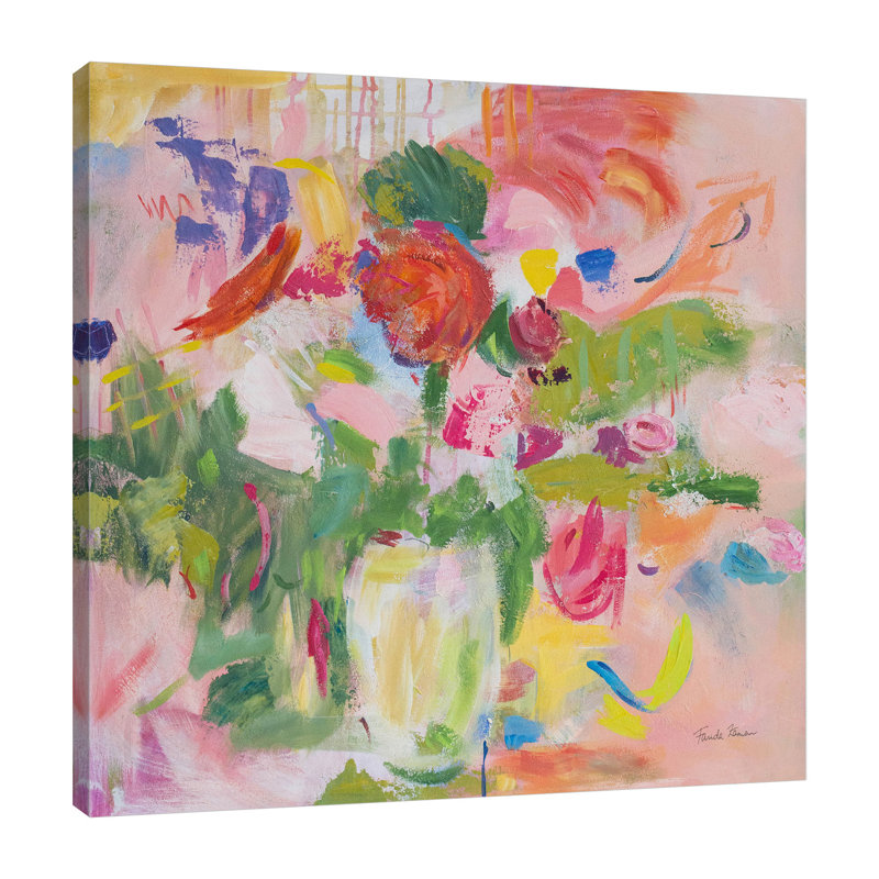 «Pink Impressionism», toile tendue par Farida Zaman, H 18 po x l 18 po x P 1,5 po