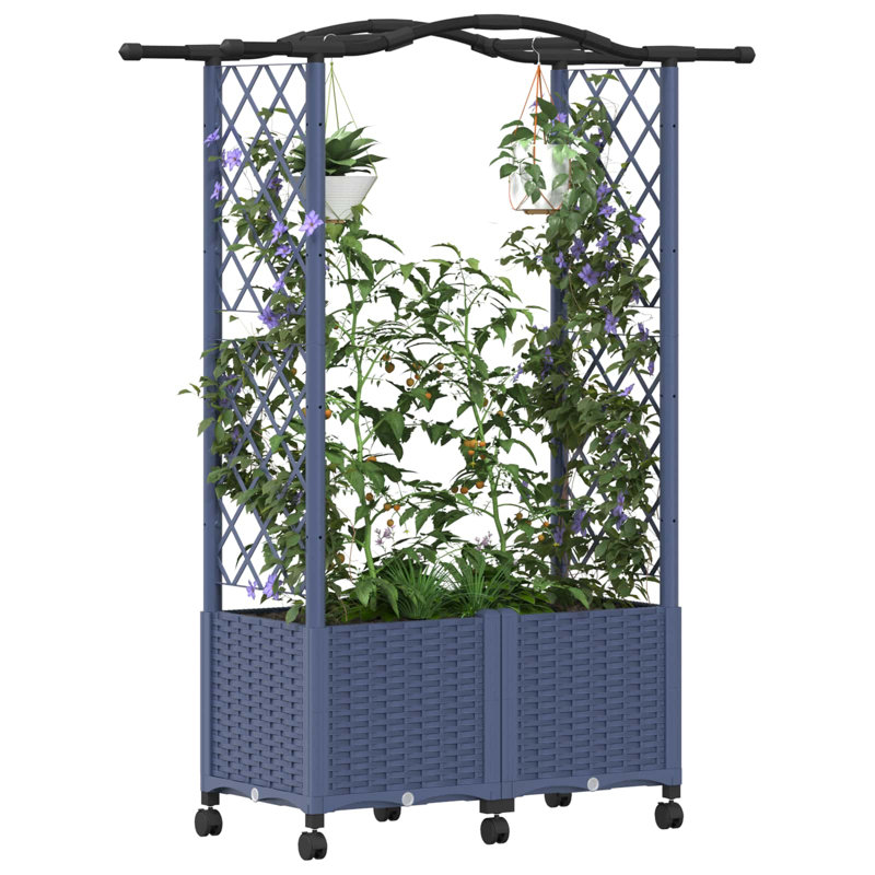 Raised Garden Bed, Blue, 144cm H x 125cm W x 40cm D
