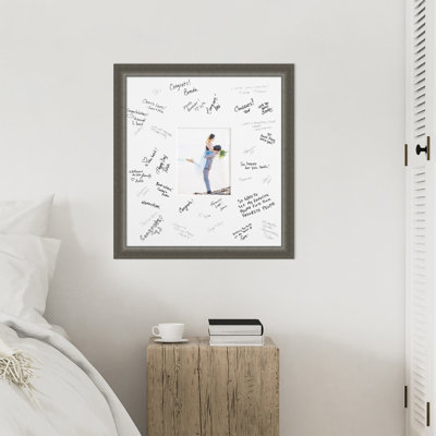 Domus Signature Mat Picture Frame, Photo Frame Wedding Guest Book Alternative, Autograph Picture Mat for Signature Board, Wedding Celebrations Graduations Support Encouragement or Retirement