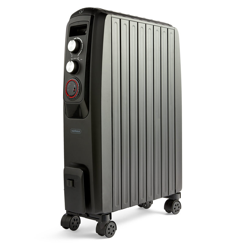 VonHaus 2000W Electric Radiator Space Heater with Adjustable Thermostat