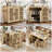 Checkerboard Pattern Design Kitchen Island with Drop Leaf