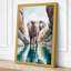 Elephant in Turquoise Modern - Wrapped Canvas-1245483573-1245483575