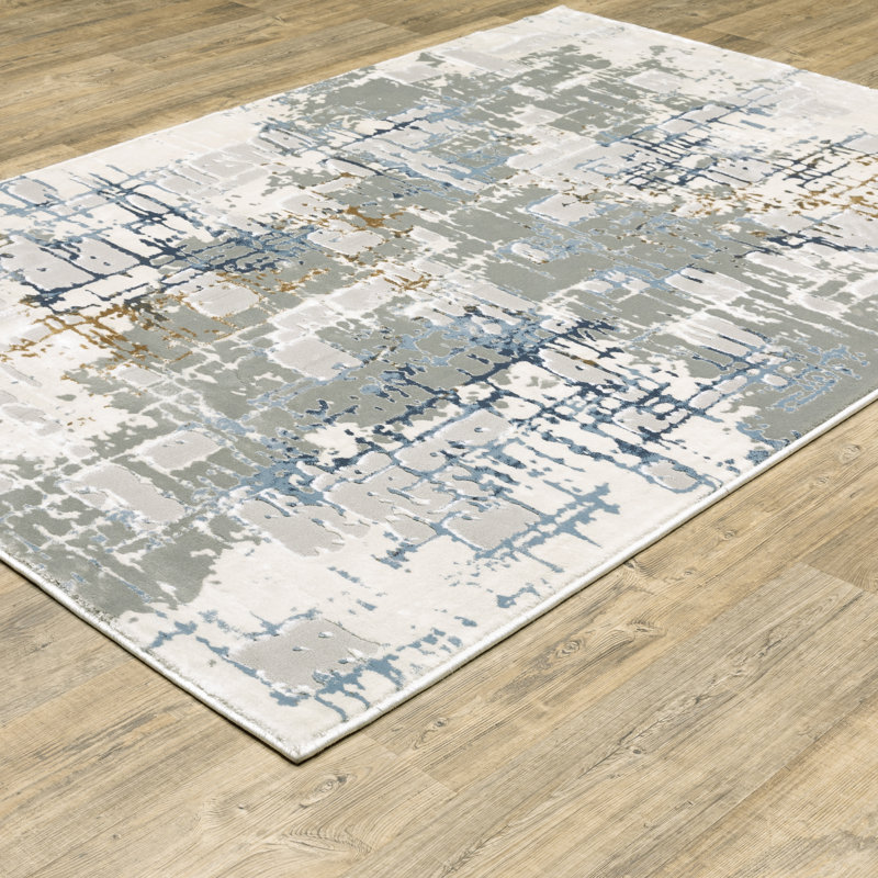 Abstract Indoor Rug, Rectangle 6'7" x 9'6"