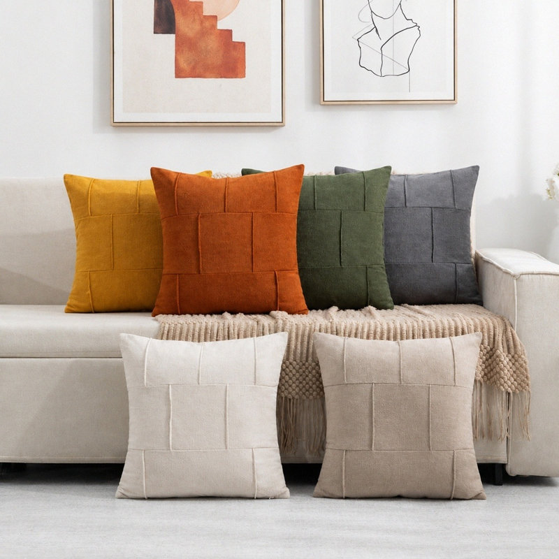 Housses de coussin 18 x 18 pouces, Jaune