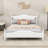 Wood Platform Bed Frame,Retro Style Platform Bed with Wooden Slat Support-1234318437-1234318363