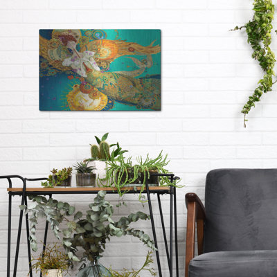 Art mural en métal luxueux «Rejoice» par David Galchutt
