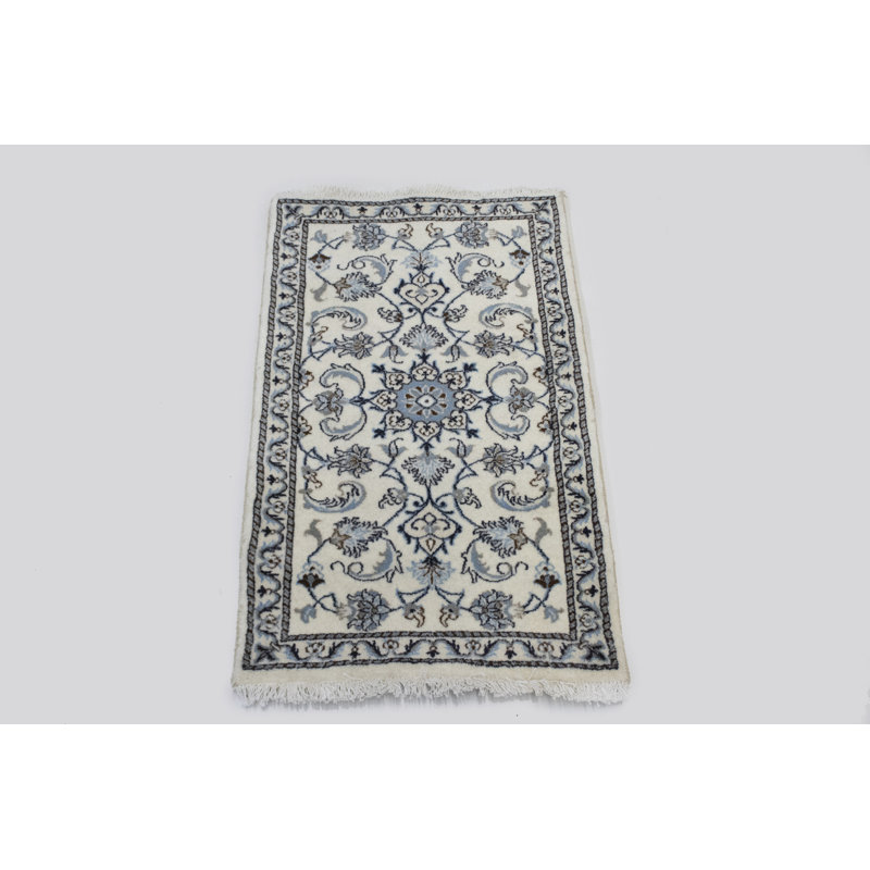 One-of-a-Kind 2'4" x 4' New Age Rectangle Wool Area Rug in Cream