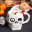 Fax Potato - 4x Halloween Stoneware Skull Mugs - 750ml