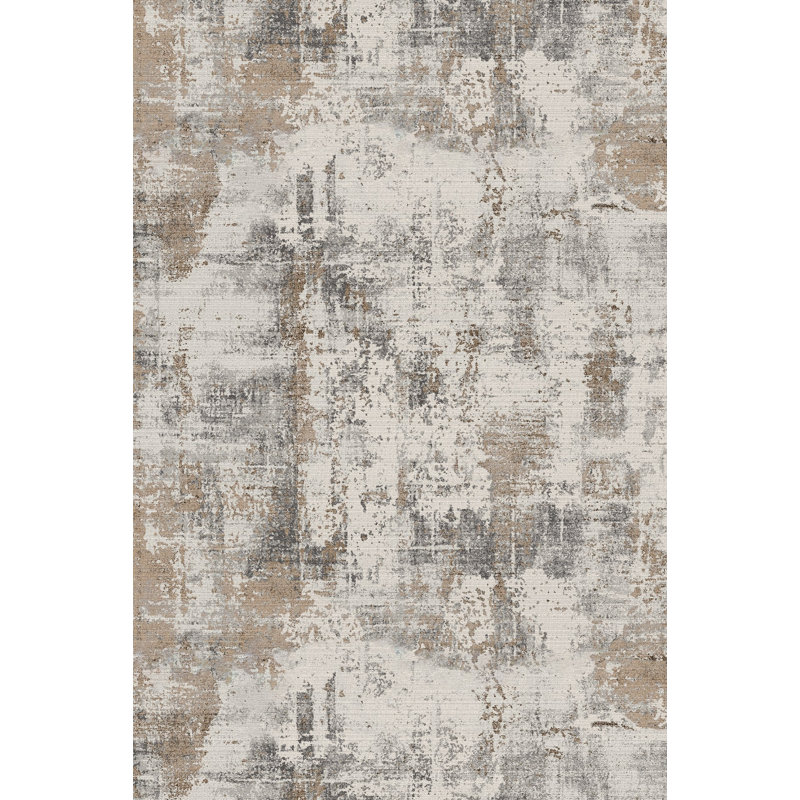 Tapis de couloir abstrait brun et gris 10 '