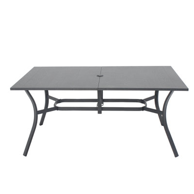 Industrial Metal Dining Table With Vintage Style For Indoor Outdoor Spaces