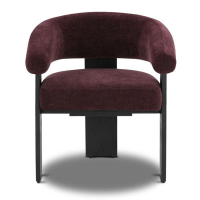Sharifah Chenille Lounge Chair in Mello Plum