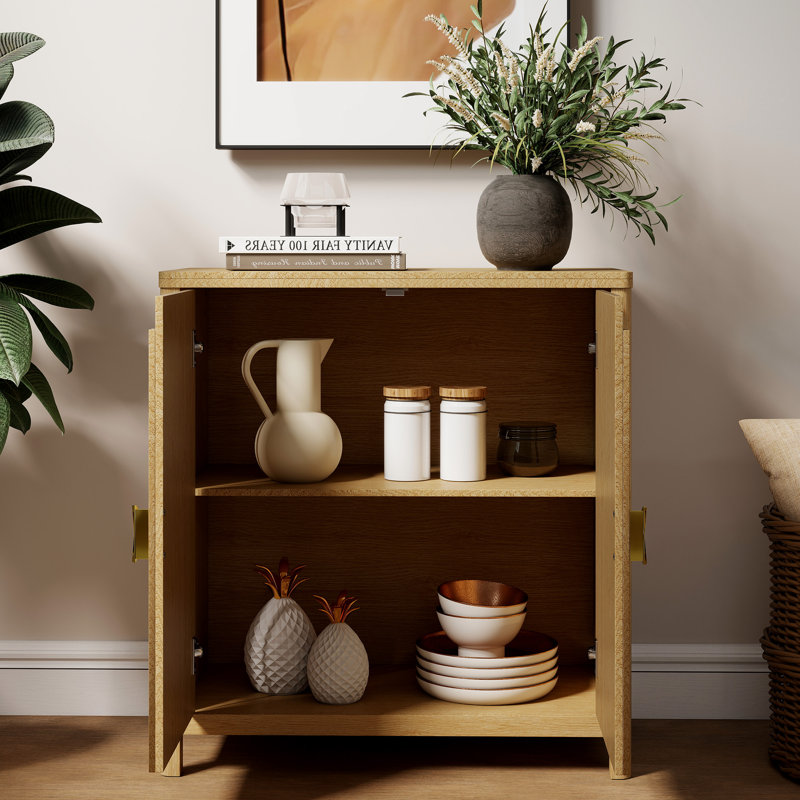 31.5" Accent Cabinet With Adjustable Shelves, Natural