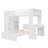 Loft Bed with a Stand-alone bed, Shelves,Desk,and Wardrobe-8001948-8001949