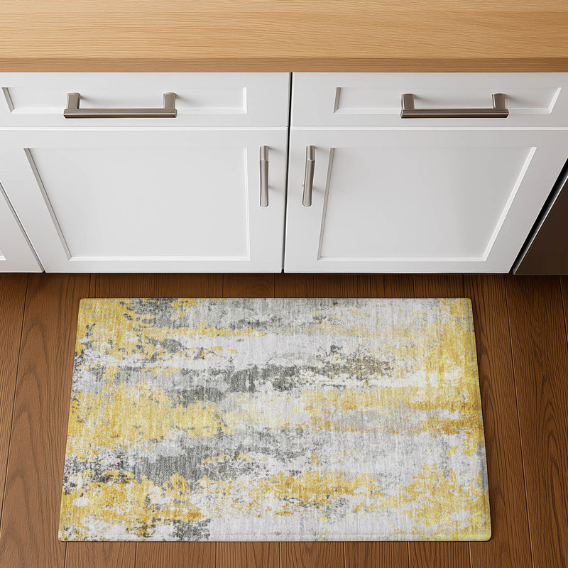 Premium Machine Washable Stallings AMF1848 Abstract Rug, Rectangle 1'8" x 2'6"