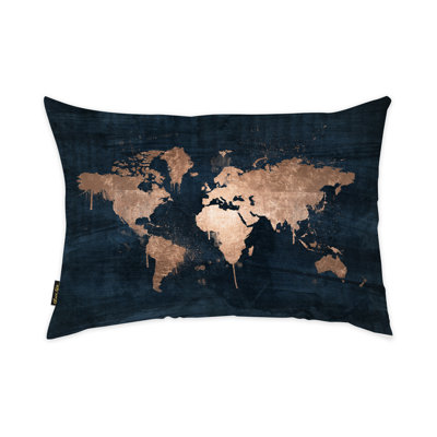 Coussin lombaire en cuivre mapamundi Oakledge