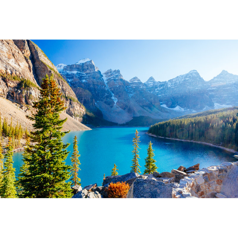 Moraine Lake Lake Louise Banff National Park Alberta Canada - Wrapped Canvas Print, 30cm H x 46cm W