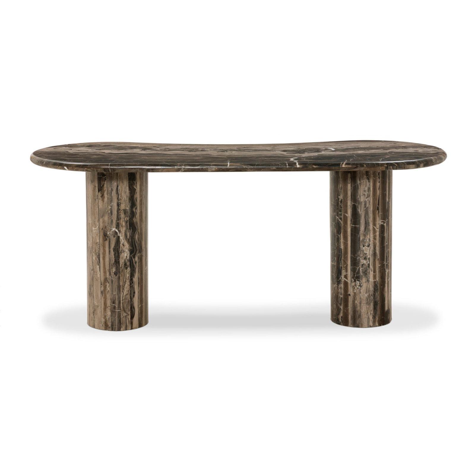 Ponce Desk-Rocky Brown Marble